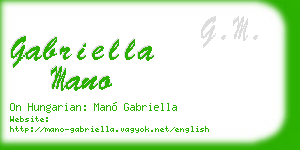 gabriella mano business card